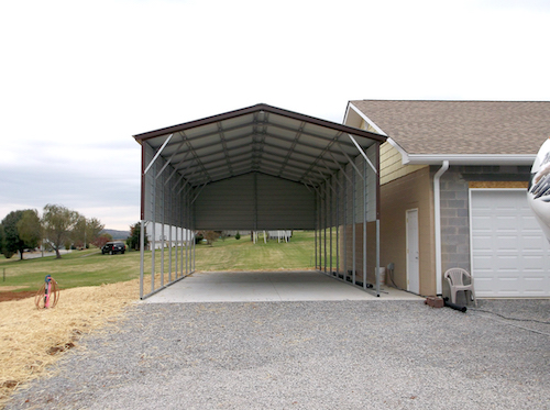 24x45x13 Metal Motorhome Cover Combo - Metal Carports